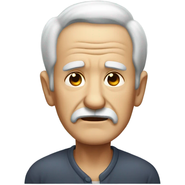 Old man with a hurt back emoji