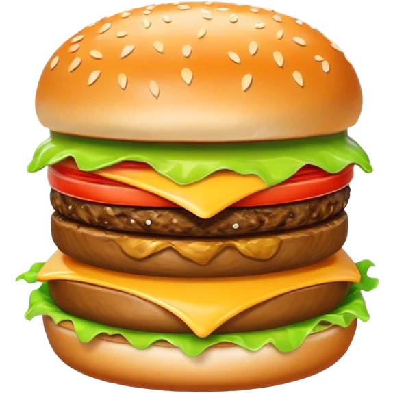 Smiling hamburger  emoji