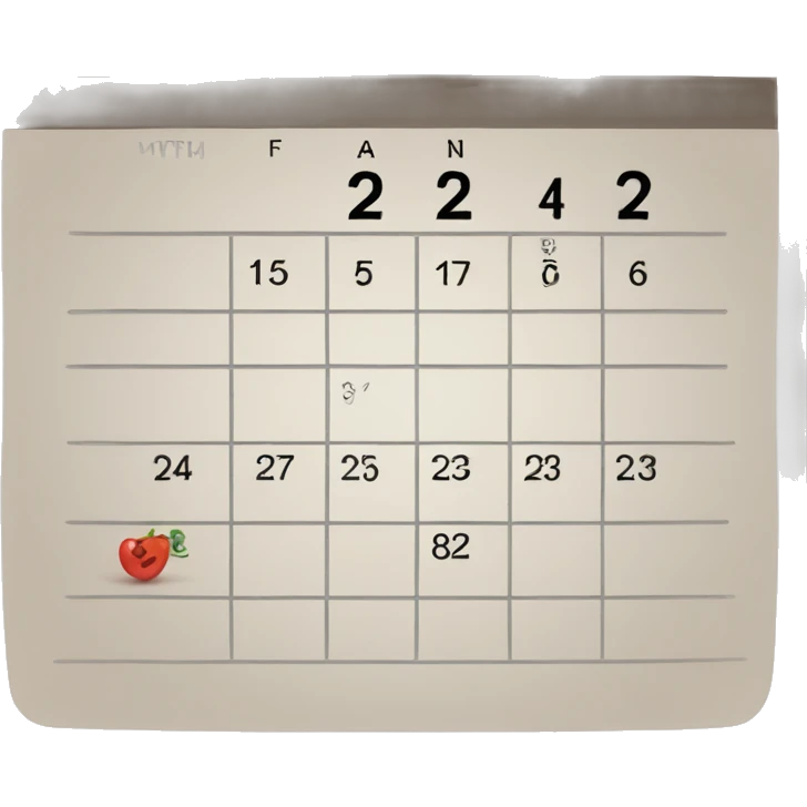 single date calendar with 31 number on it emoji