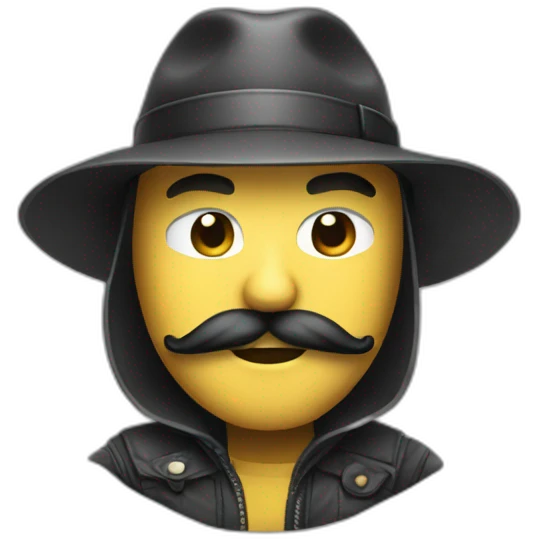 Draw a bandit who steals money emoji