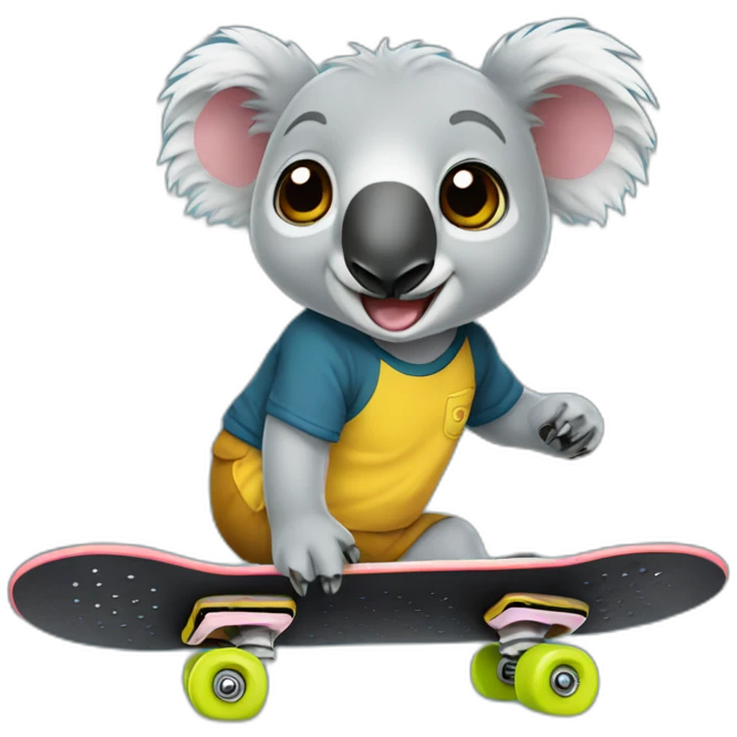 skate koala emoji