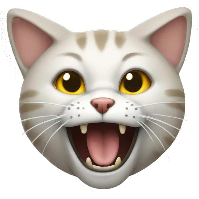 cat hissing emoji