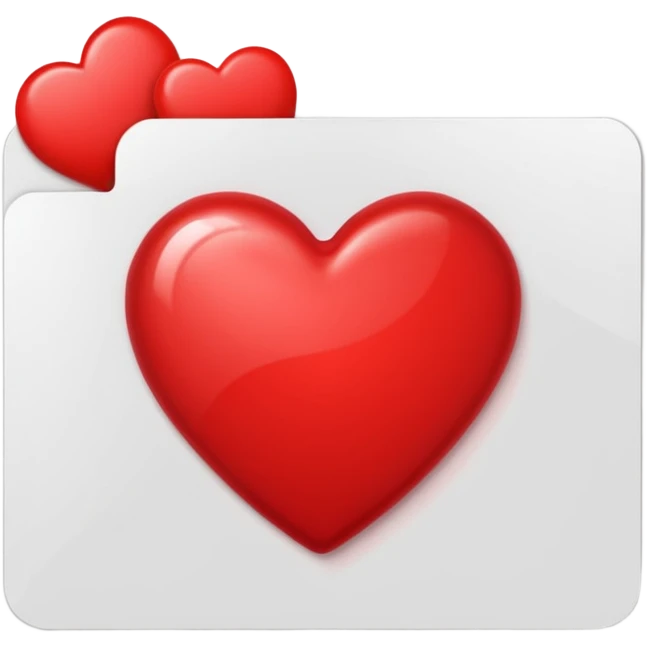 red greeting card emoji