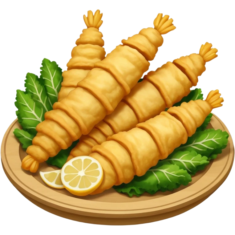 tempura vegetables only, lightly battered, extra crunchy, vibrant colors emoji