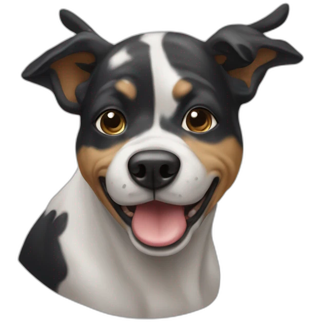Chien sur une vache emoji