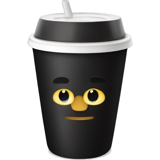 Black to go cup emoji