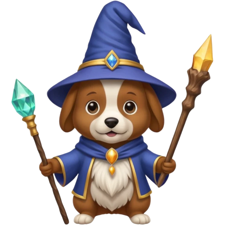 Dog wizard emoji