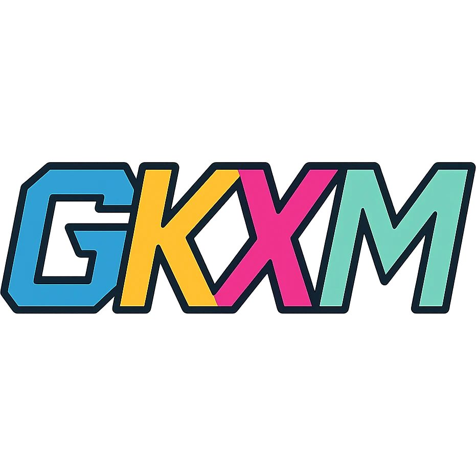 letters 'gkxm' in a sharp, angular icon style, dynamic and tech-inspired, logo-appropriate emoji