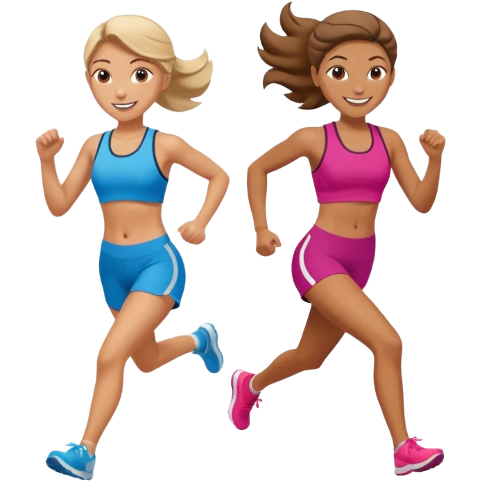girls running together emoji
