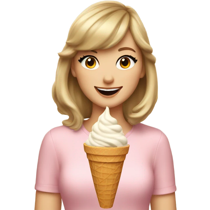 Taylor Swift eating ice cream emoji