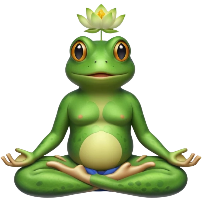 Meditating frog emoji