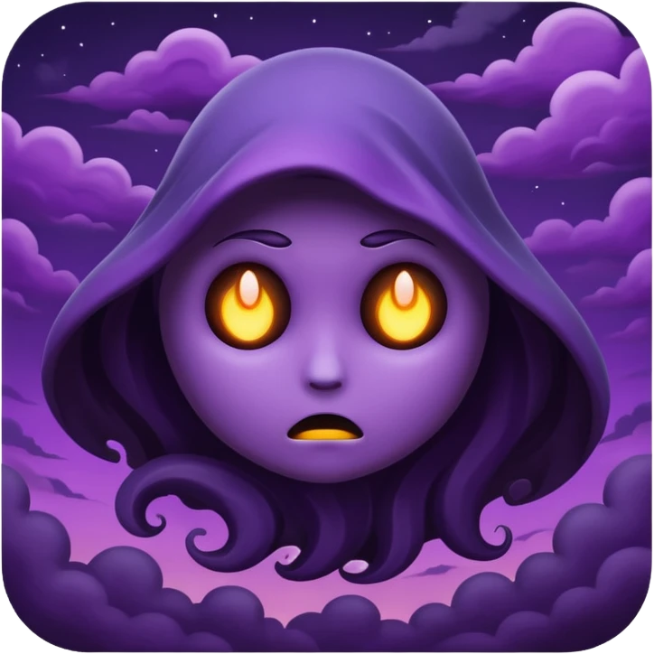 a dark spooky Purple Sky emoji