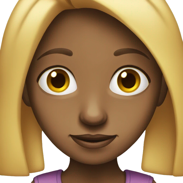 Girl with big nose emoji