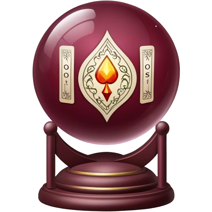magic glass ball burgundy  tarot emoji