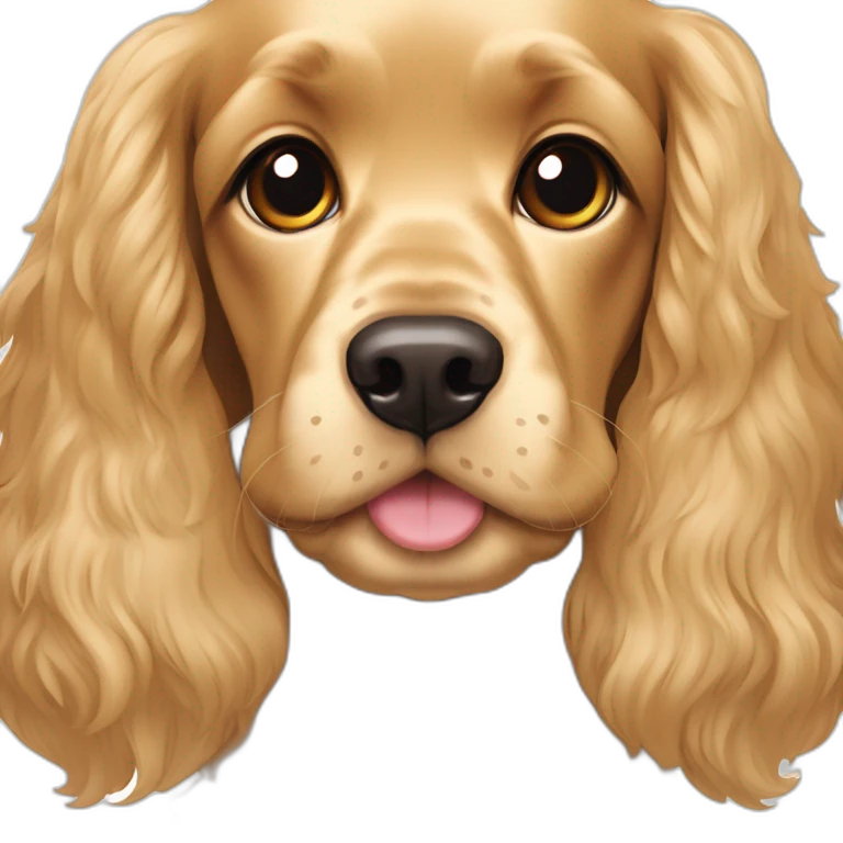 cocker spaniel con chica rubia emoji