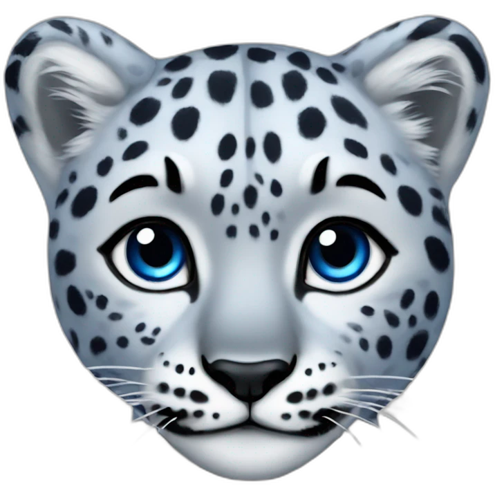 Snow-leopard-female-blue-skin emoji