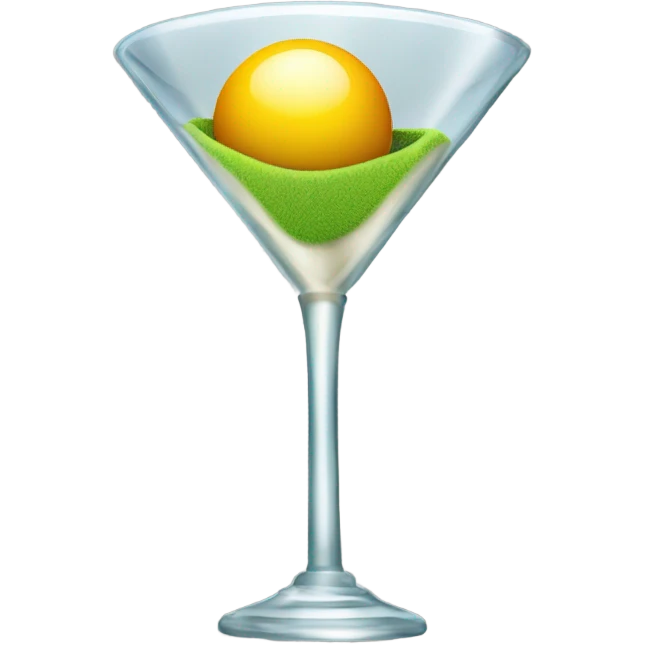 Golf club martini glass emoji