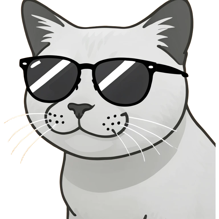 Cat with sunglasses emoji
