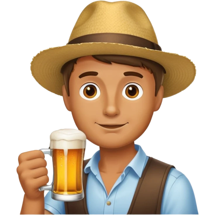 A man drinking beer emoji