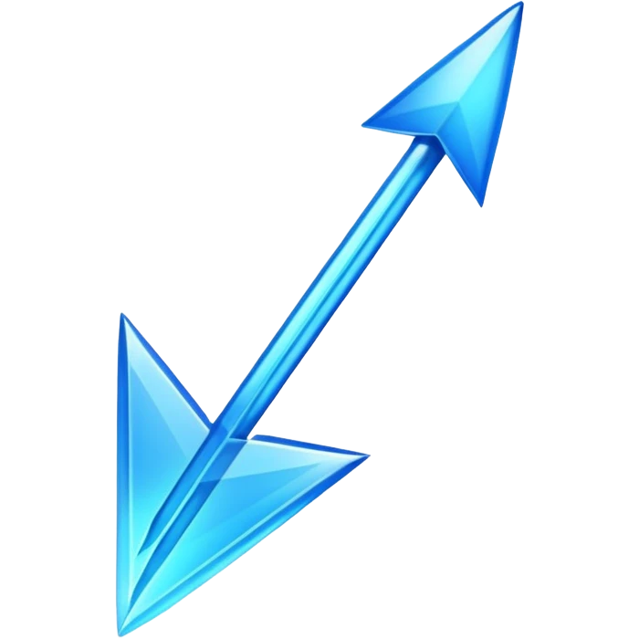 blue glowing arrow emoji