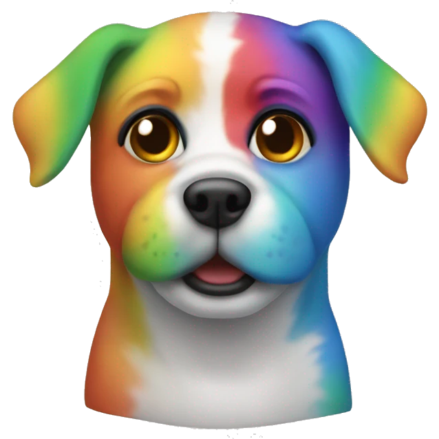 Rainbow dog emoji