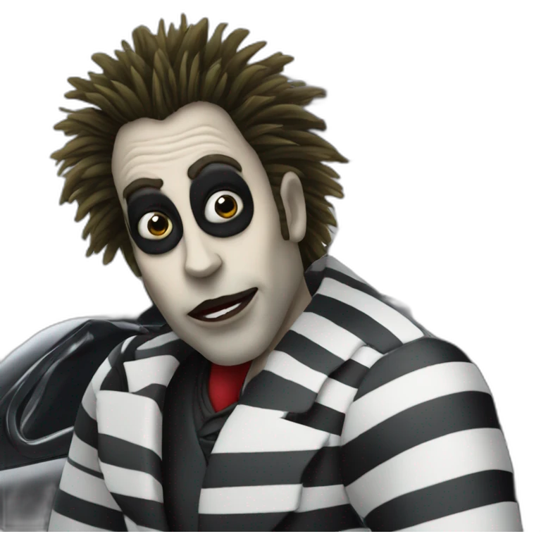 beetlejuice with porshe emoji