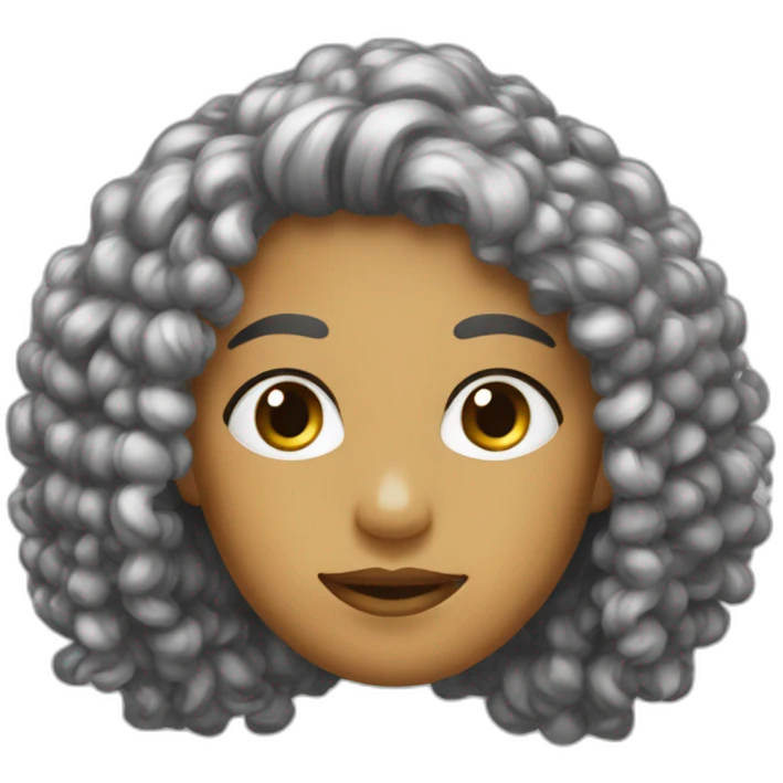 métisse cheveux bouclés  emoji