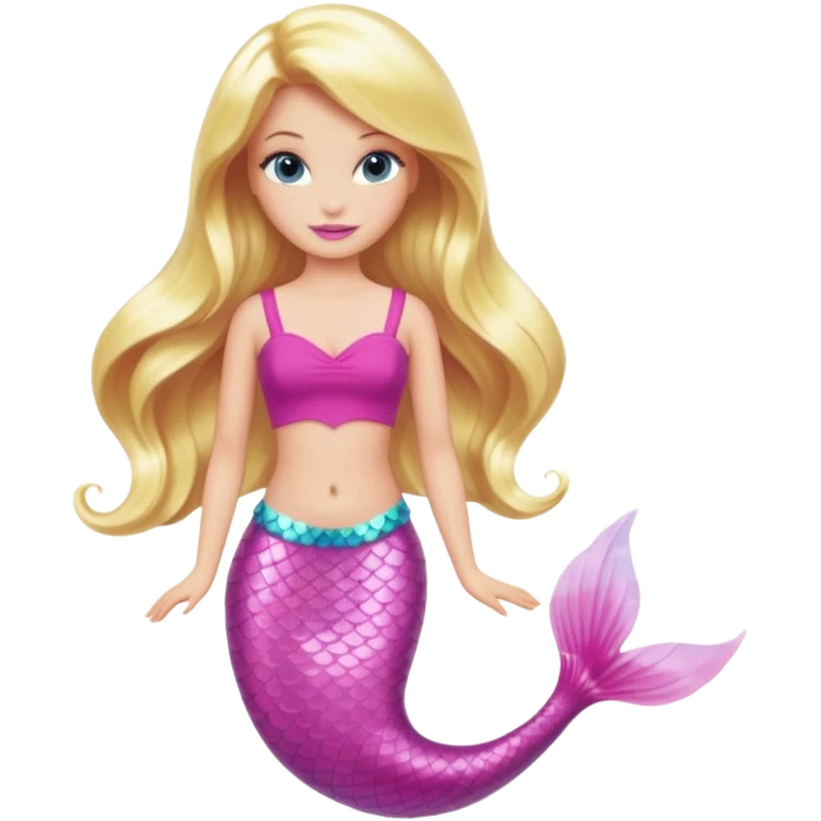 barbie merliah summers with a pink mermaid tail emoji