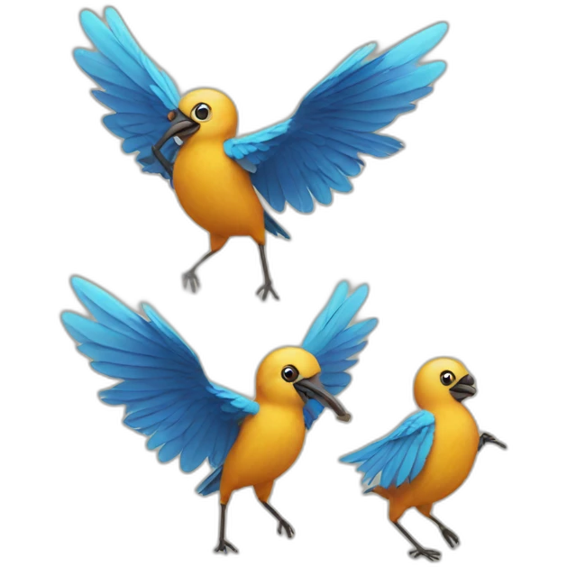 dancing birds emoji