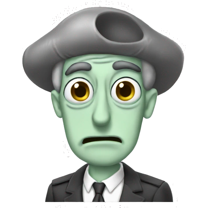 handsome squidward meme emoji