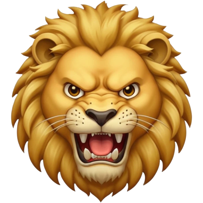 Angry lion emoji