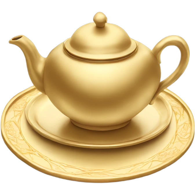 Golden tea tray emoji
