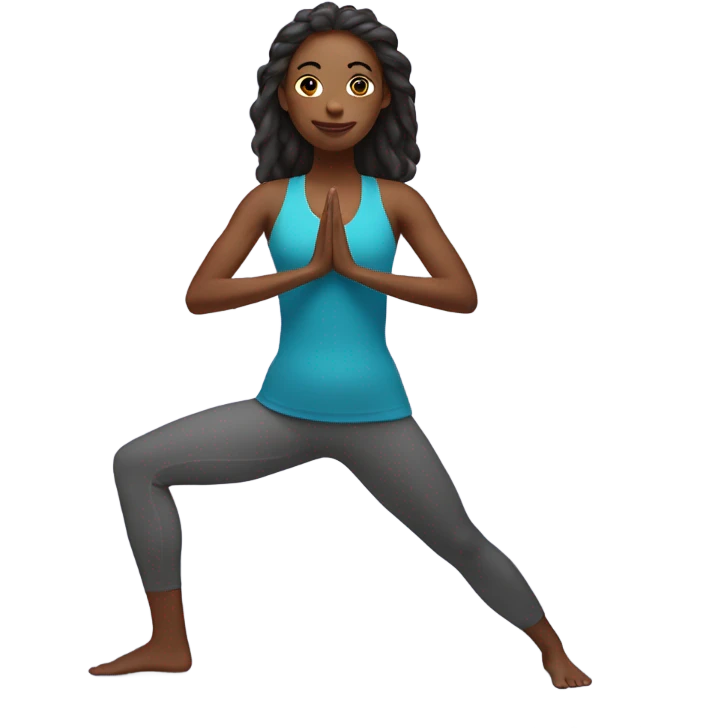 the upper body of a yoga woman emoji