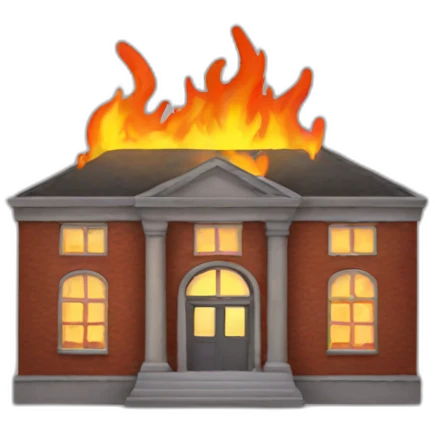 School-on-fire emoji