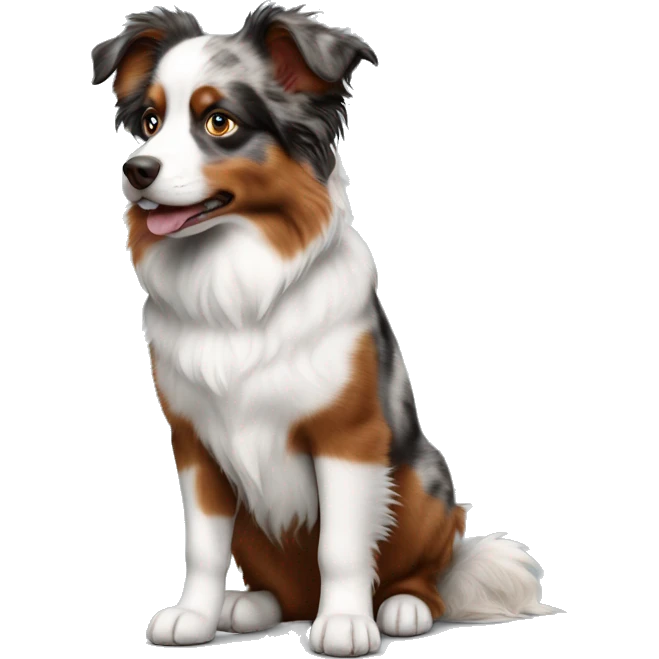 Red Merle mini Aussie  emoji