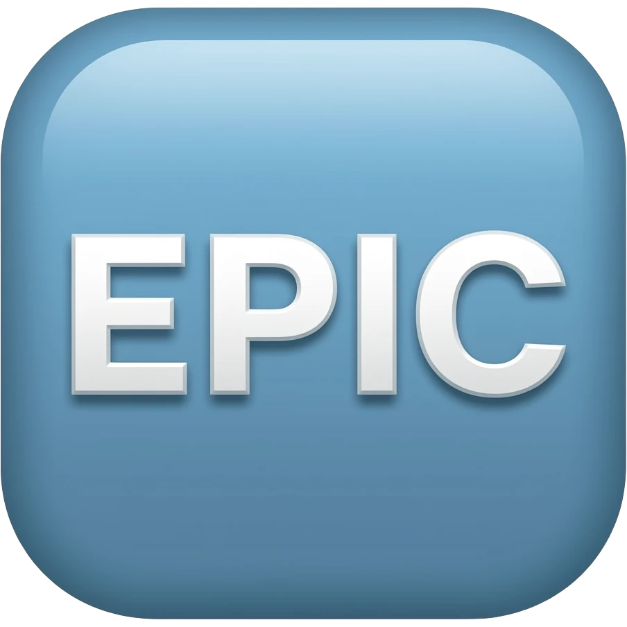 “EPIC” written in capitals emoji