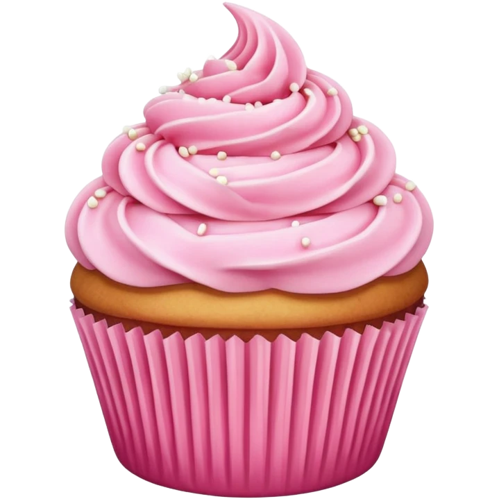 Cupcake with pink icing emoji