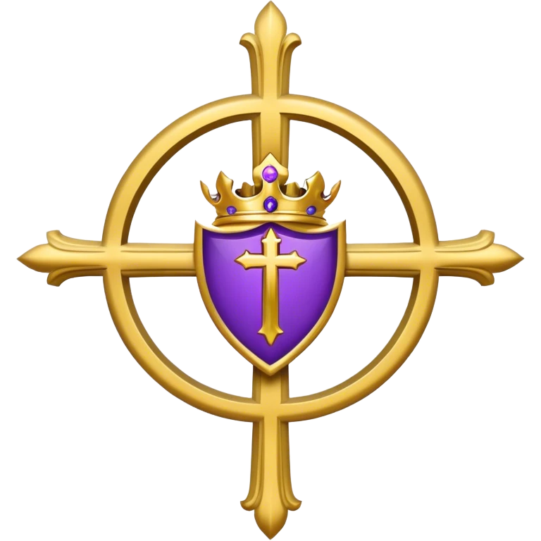 ave maria's emblem with a touch of purple emoji