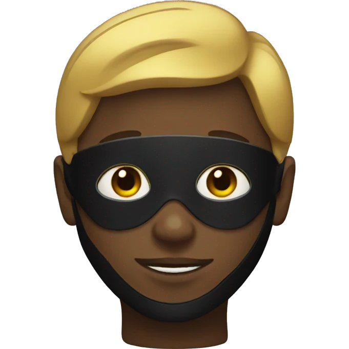 Black mask boy emoji