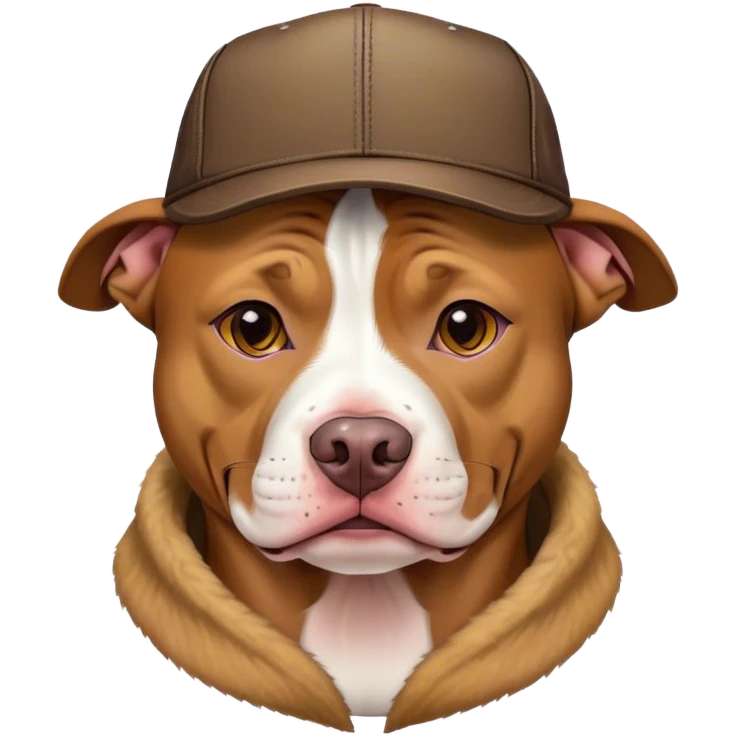 Pit bull wearing trucker hat  emoji