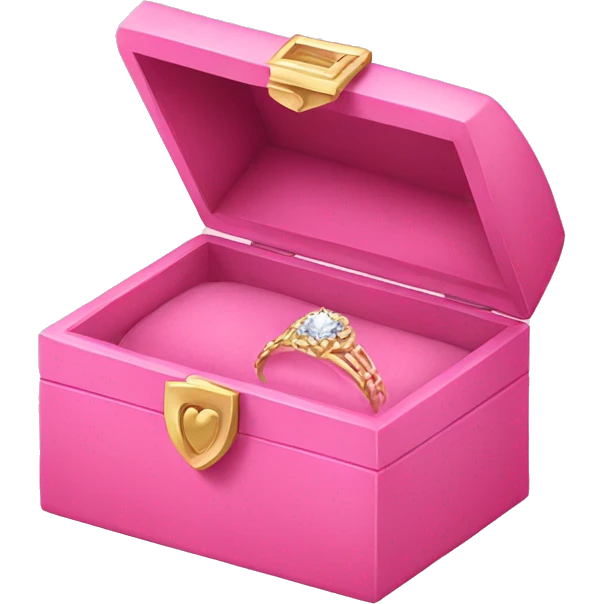 Pink jewelry box  emoji