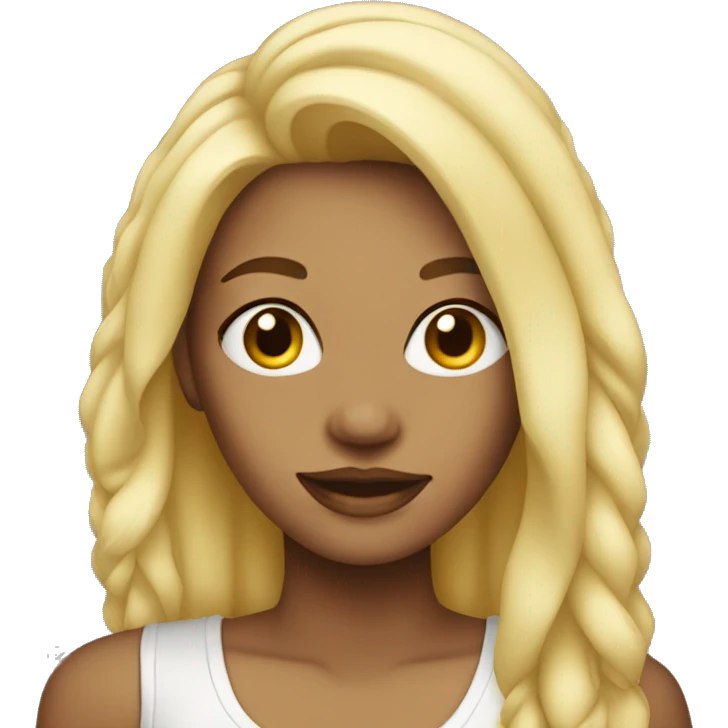 Blonde female with piercings emoji