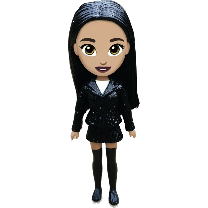  glitter Wednesday Addams.Beach beauty Barbie.full height 1girl emoji