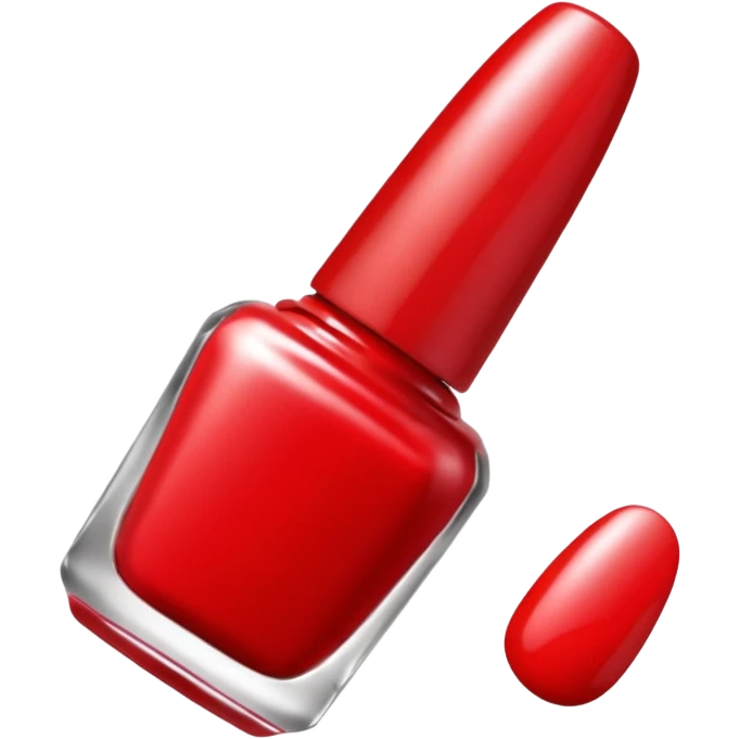 silvery nail polish red emoji