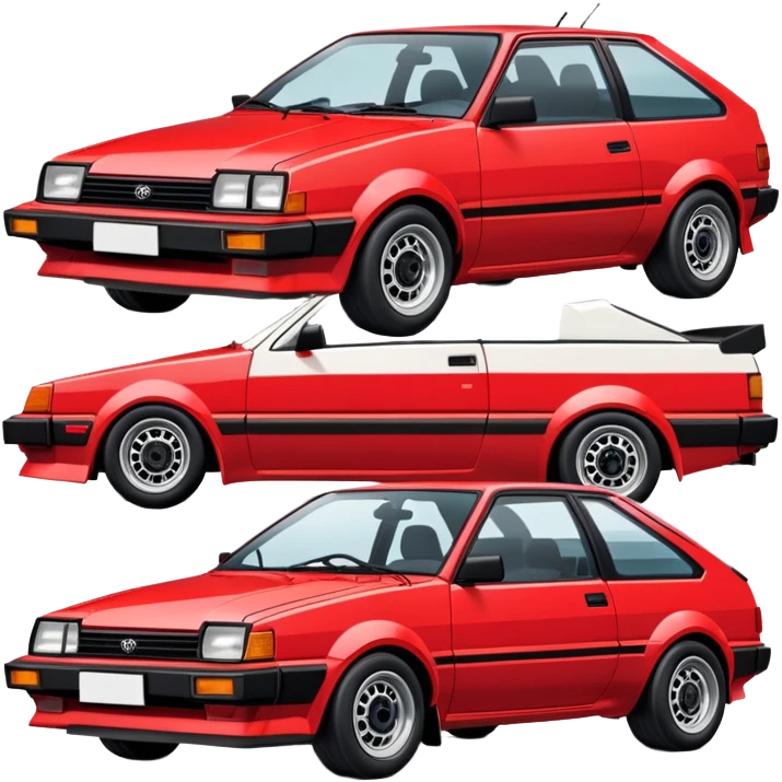 Toyota Corolla AE86 from 1980s emoji