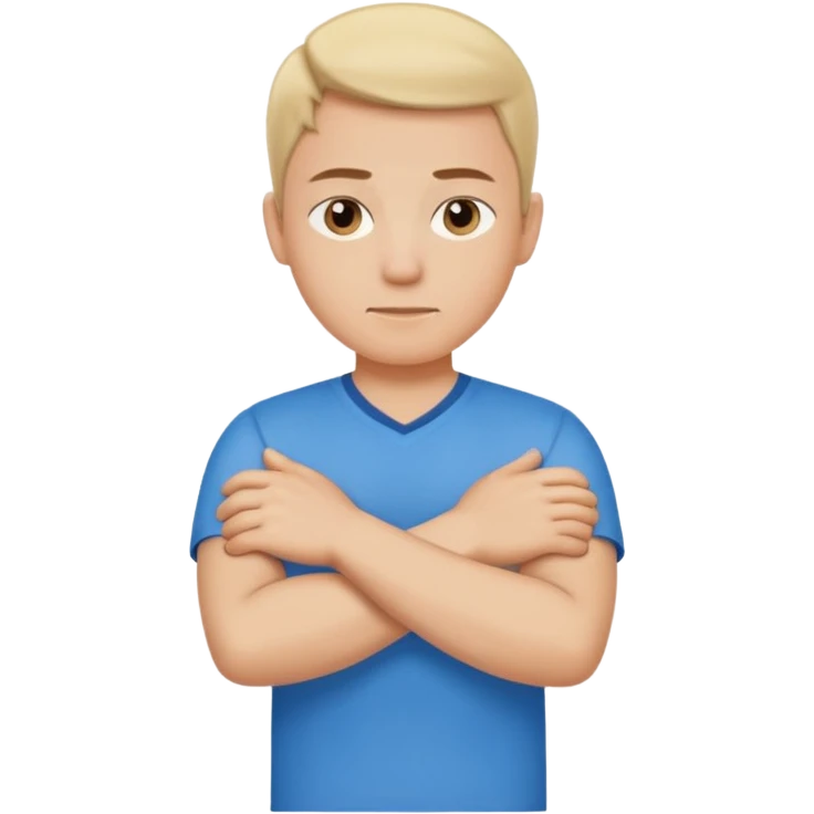 person crosses arms in an X sign emoji