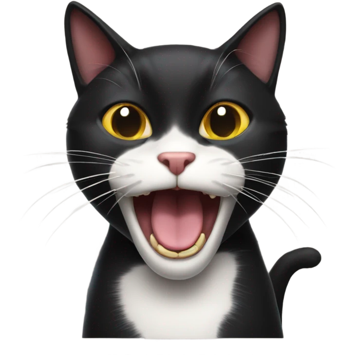 Black cat tongue out  emoji