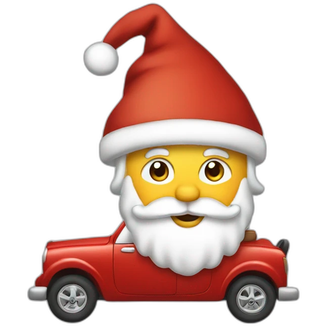Santa clou en su carro navideño emoji
