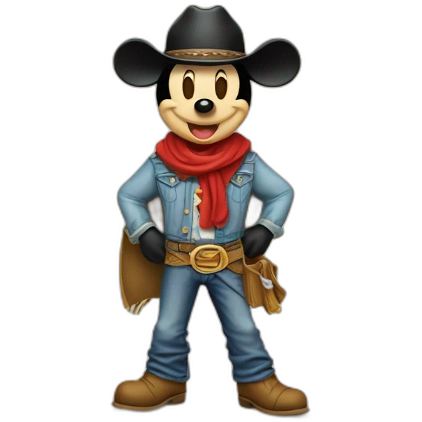 Mickey mouse con un sombrero de vaquero emoji