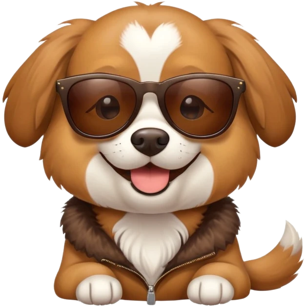 Dog wearing sunglasses  emoji